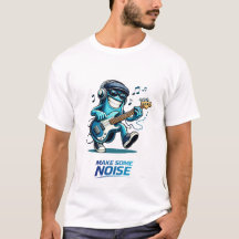 Funny Blue Bass Player Character Music 