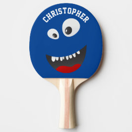 Funny Blue Beängstigend Face Novelty Personalisier Tischtennis Schläger
