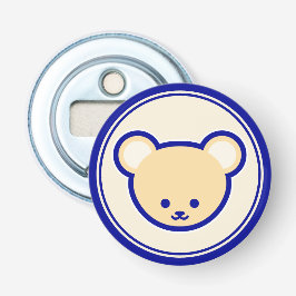 Funny Blue Beige Teddy Bear Niedlicher Cartoon Art Flaschenöffner