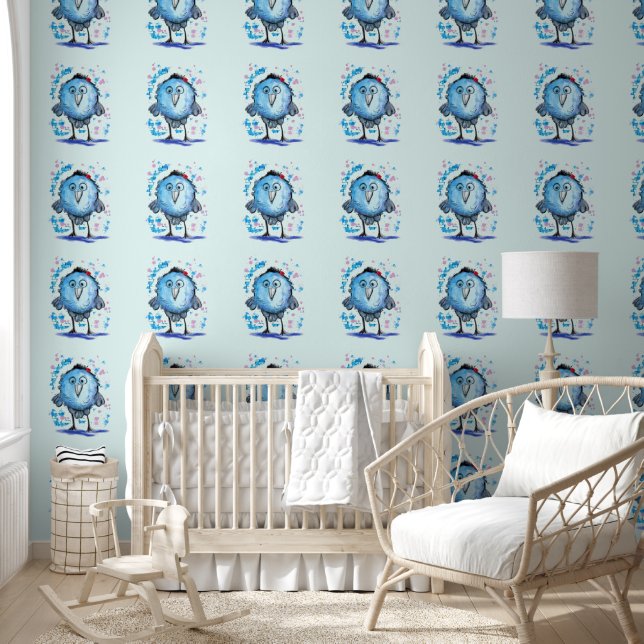 Funny Blue Bird Tapete (Kinder)