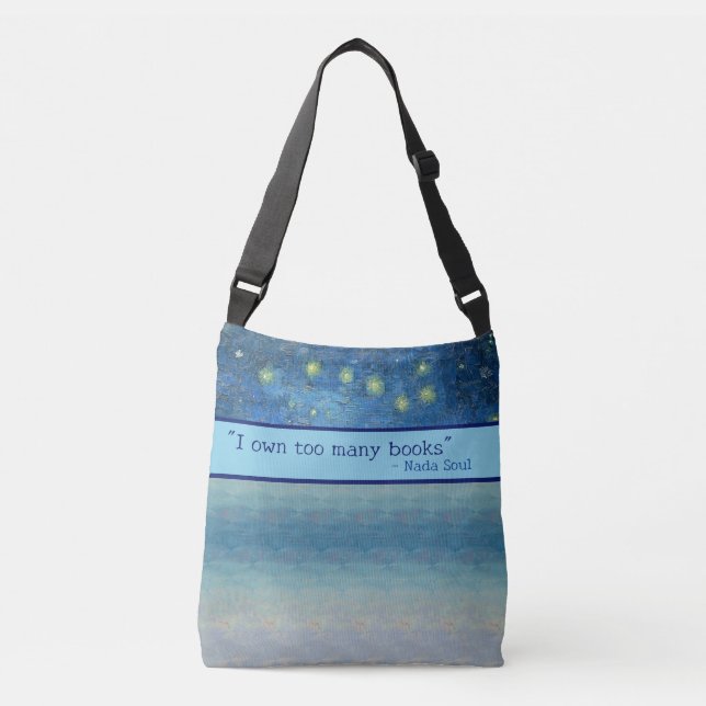 Funny Blue Buchsack-Tasche Tragetaschen Mit Langen Trägern (Vorderseite)