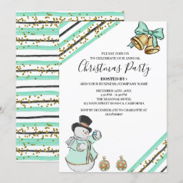 Funny Blue Corporate Office Weihnachts-Party Einladung