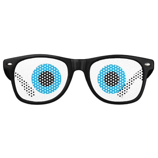 Funny blue eyes party shades costume prop partybrille (Vorderseite)