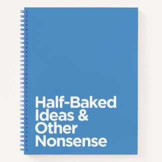 Funny Blue Halbgebackene Ideen und andere Unsinn Notizbuch
