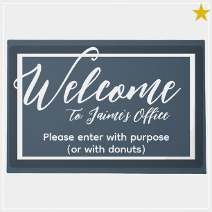 Funny Blue Individuelle Name Office Workplace Door Fußmatte