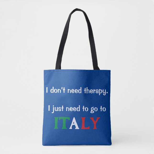 Funny Blue Italian Handbag Tasche (Vorderseite)
