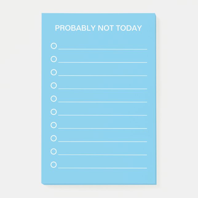 Funny Blue List Maker Post-it Klebezettel (Vorderseite)