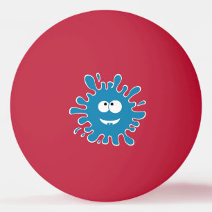 Funny Blue Monster Colour Blogs Gesicht Tischtennisball