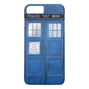 Funny Blue Phone Booth Call Box iPhone 8 Plus/7 Plus Hülle