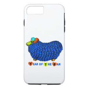 Funny Blue Ram Chinesisches Jahr Zodiac iPhone iPhone 8 Plus/7 Plus Hülle