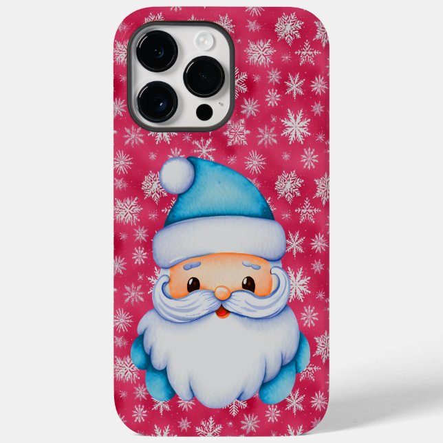 Funny Blue Santa Case-Mate iPhone 14 Pro Max Hülle (Rückseite)