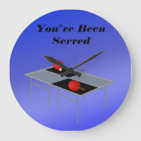 Funny Blue Table Tennis,  Wall Clock