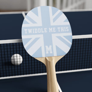 Funny Blue Union Jack Flag Ping Pong Paddle Tischtennis Schläger