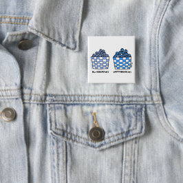 Funny Blueberries Cartoon Blueberry Lover Schaltfl Button