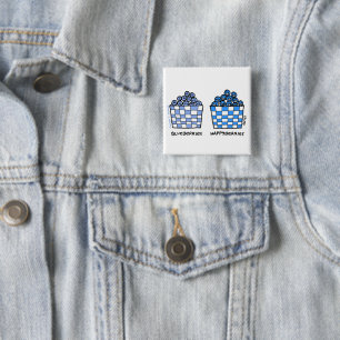 Funny Blueberries Cartoon Blueberry Lover Schaltfl Button