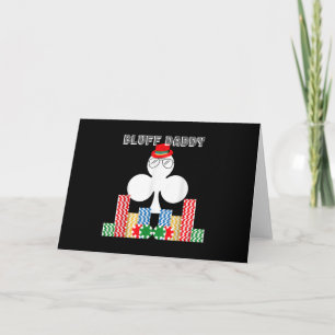 Funny Bluff Daddy Poker Casino Game Texas Feiertagskarte