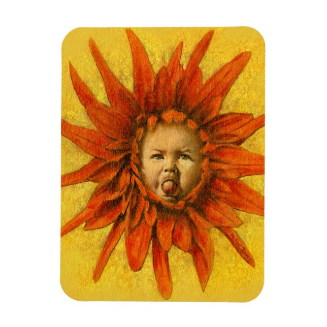 Funny Blume Baby Flexible Magnet (Vertikal)