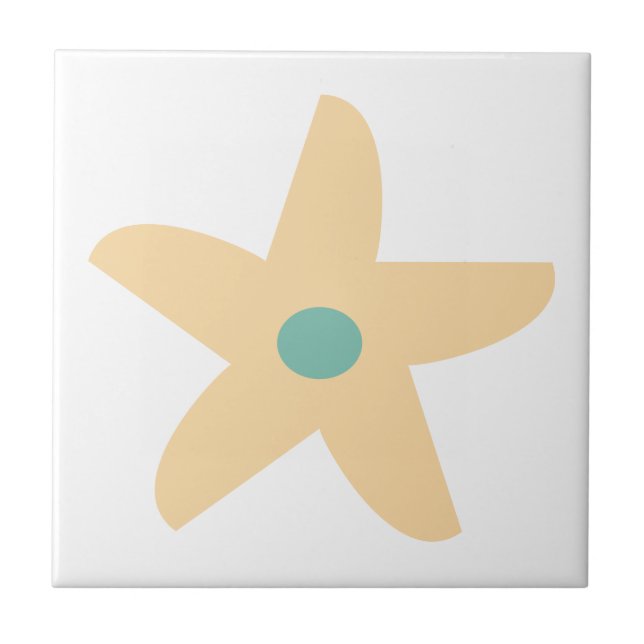 Funny Blume Fliese (Vorderseite)