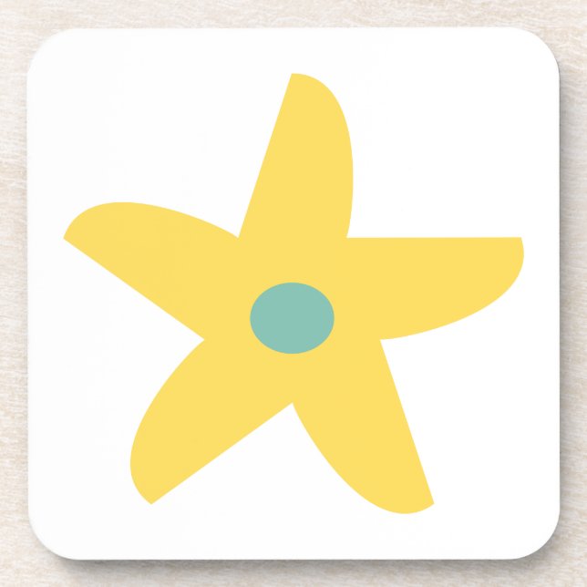 Funny Blume Getränkeuntersetzer (Vorderseite)