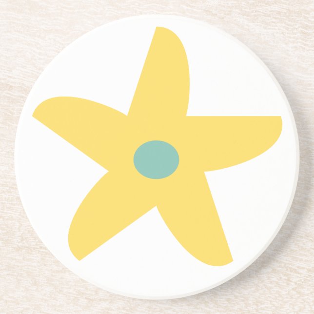 Funny Blume Getränkeuntersetzer (Vorne)