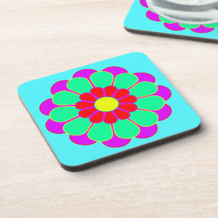 Funny Blume Power Bloom I + Ihr Backgr. Idee Untersetzer