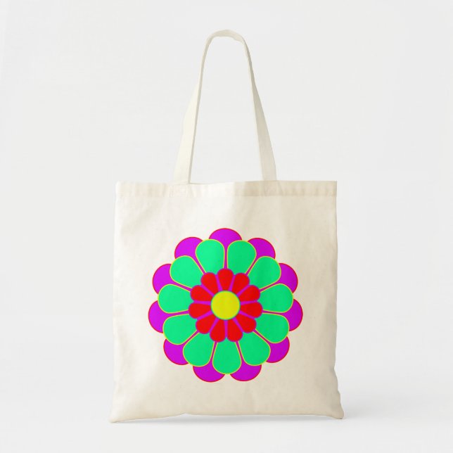 Funny Blume Power Bloom I Tragetasche (Vorne)