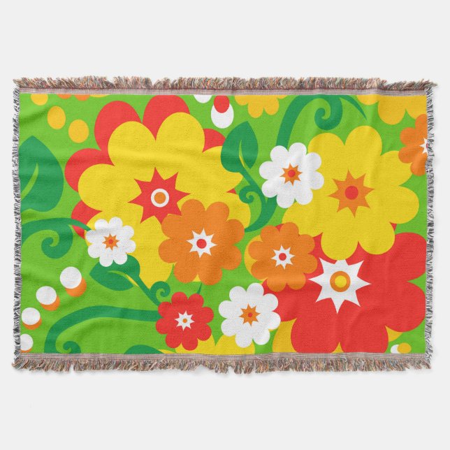 Funny Blume Power Wallpaper Decke (Vorderseite)