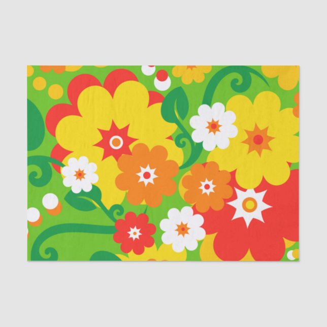 Funny Blume Power Wallpaper + Ihr Text Seidenpapier (Vorderseite)