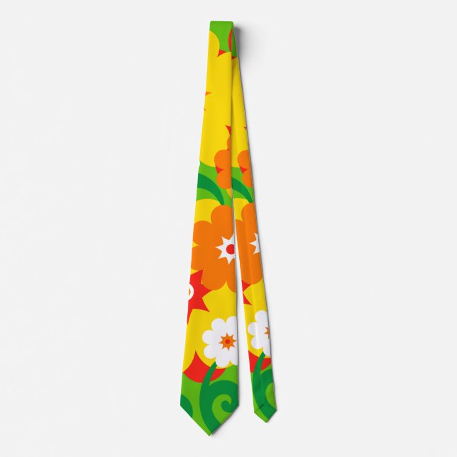 Funny Blume Power Wallpaper Krawatte (Vorderseite)