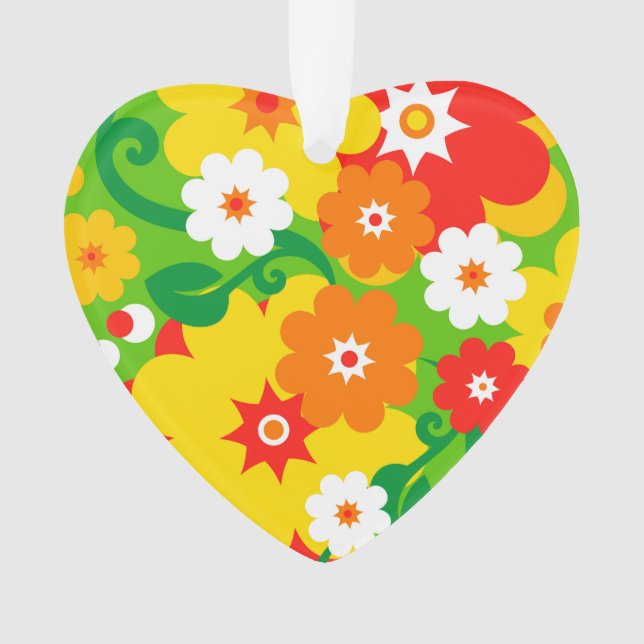 Funny Blume Power Wallpaper Ornament (Vorderseite)