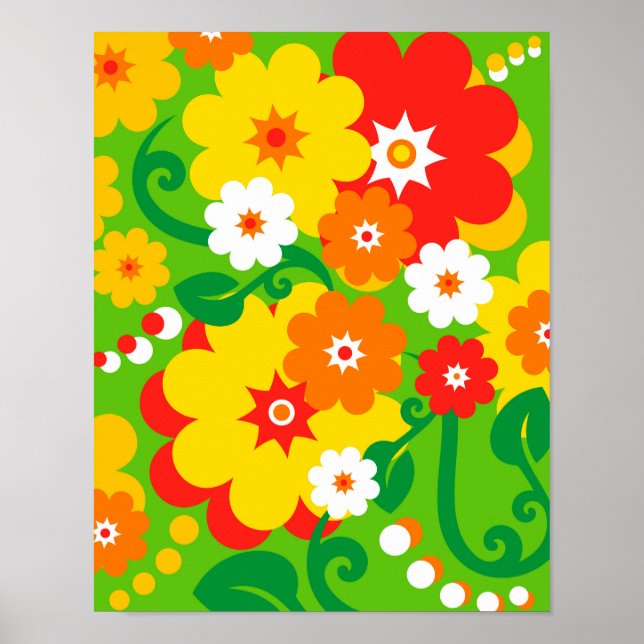 Funny Blume Power Wallpaper Poster (Vorne)