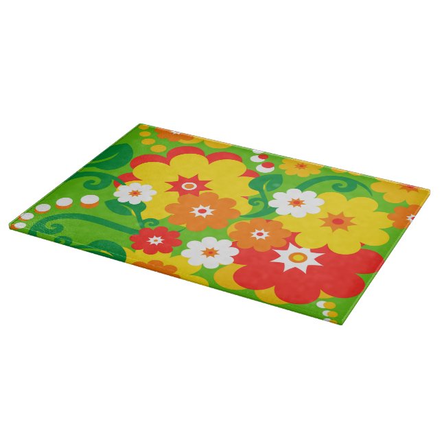 Funny Blume Power Wallpaper Schneidebrett (Ecke)