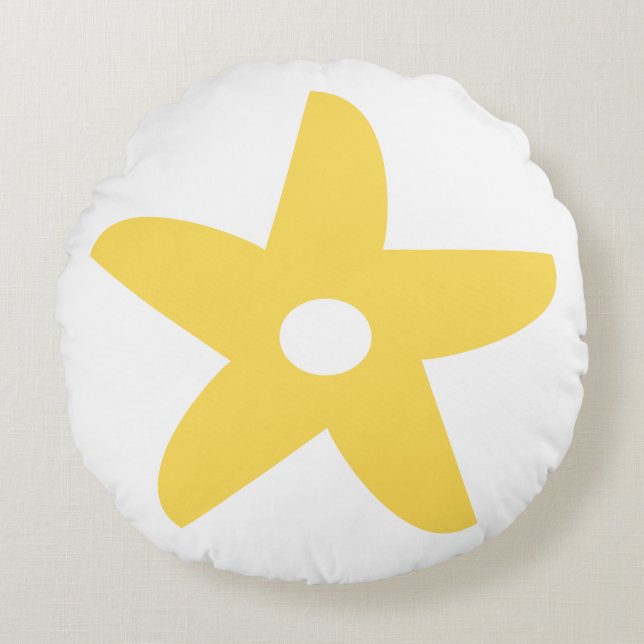 Funny Blume Throw Kissen (Vorderseite)