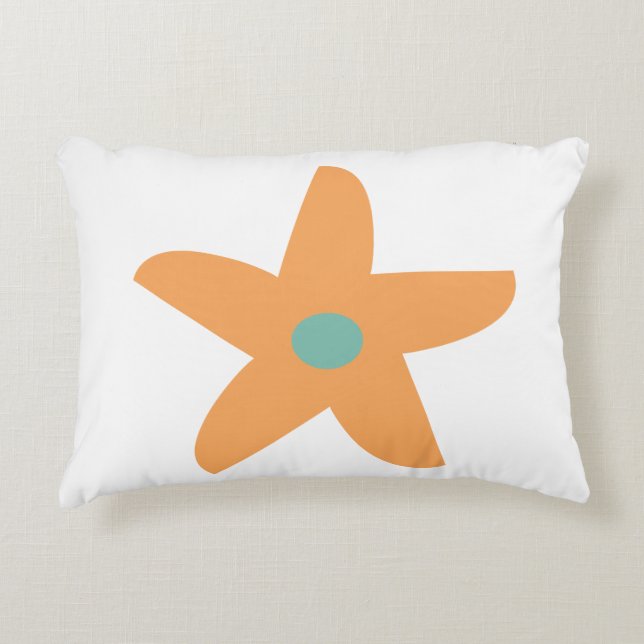 Funny Blume Throw Kissen (Vorderseite)