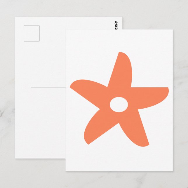 Funny Blume Throw Kissen Postkarte (Vorne/Hinten)