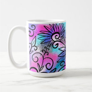 Funny Blumenart Kaffeetasse