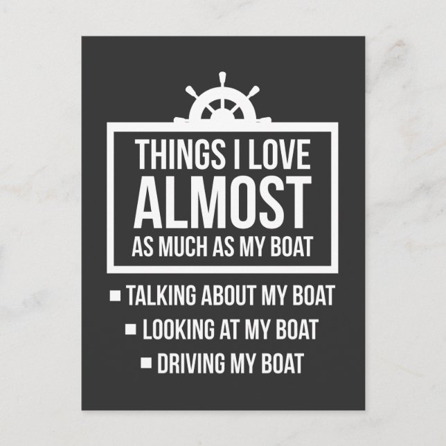 Funny Boat Owner Spaß Bootsführer Postkarte (Vorderseite)