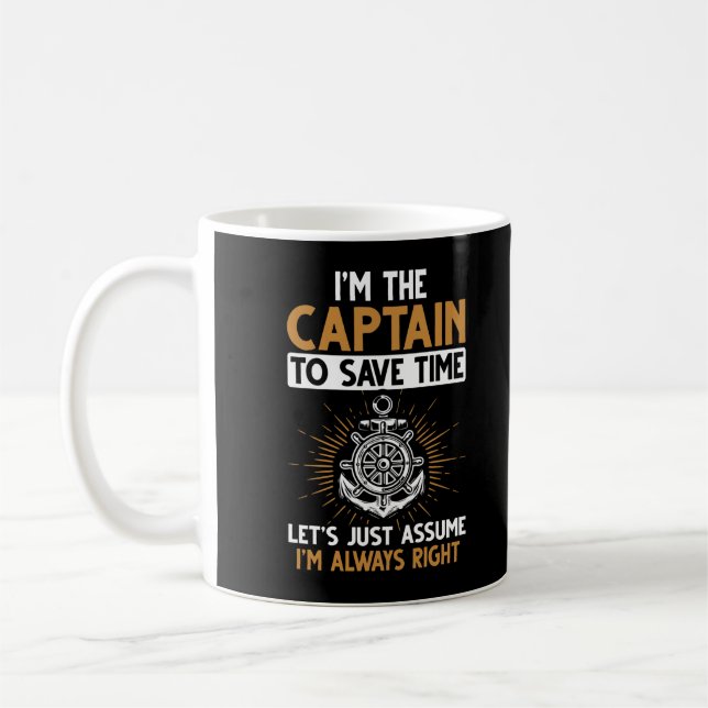 Funny Boating Captain Funny Sailing Jokes Kaffeetasse (Links)