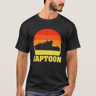 Funny Boating Captoon Pontoon Tritoon Captain Pont T-Shirt