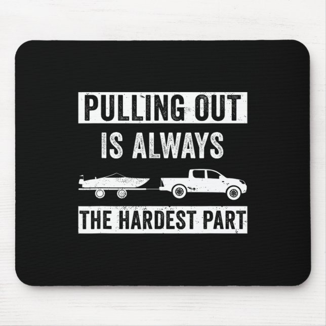 Funny Boating Design for Men Captain Boat Pulling Mousepad (Vorne)