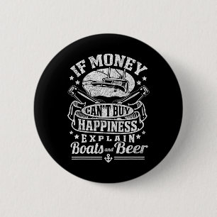 Funny Boating nautical Captain Boats and Biermänne Button