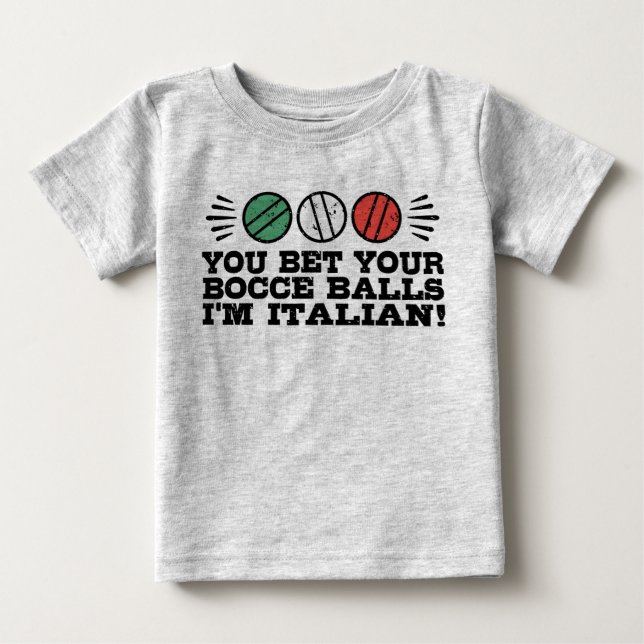 Funny Bocce Ball Baby T-shirt (Vorderseite)