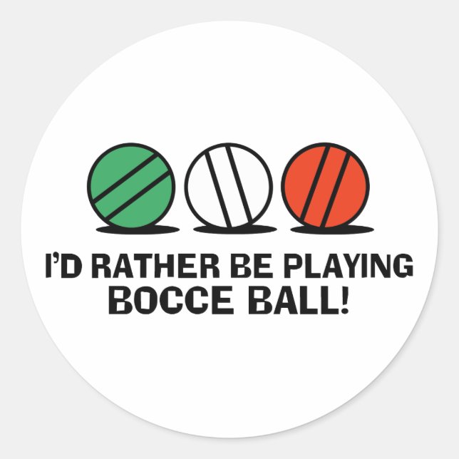 Funny Bocce Ball Runder Aufkleber (Vorderseite)