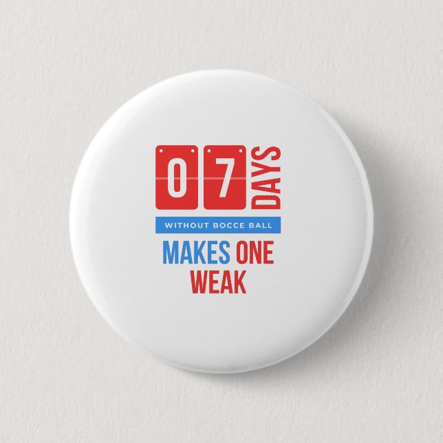 Funny Boccia Sport Zitat Button (Vorderseite)