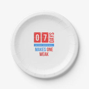 Funny Boccia Sport Zitat Pappteller