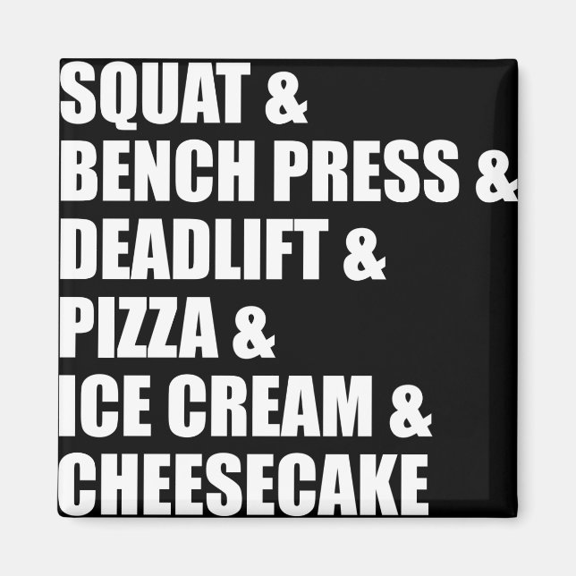 Funny Bodybuilding Gym Pizza Ice Cake Magnet (Vorne)