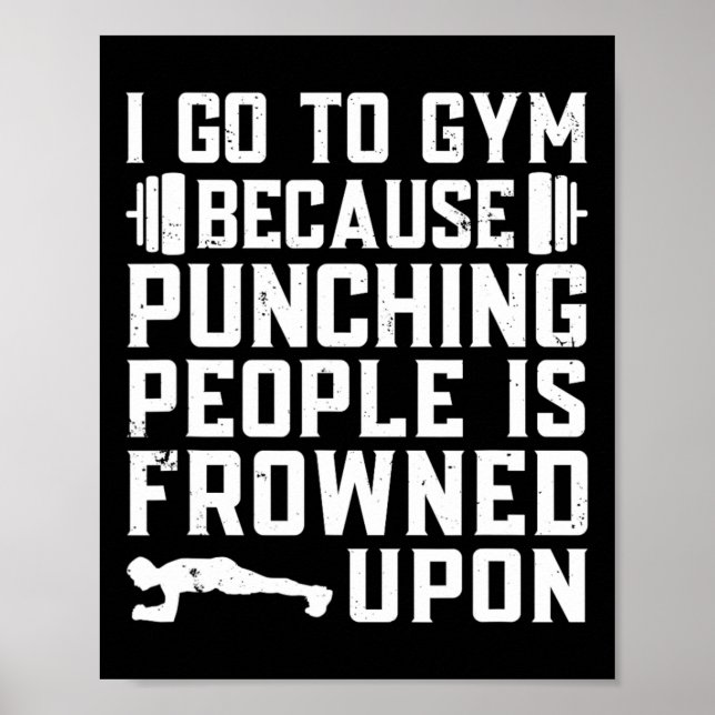 Funny Bodybuilding Gym Zitat Poster (Vorne)