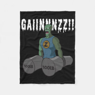 Funny Bodybuilding Zitat Gym-Zombies Wollte Mad Ga Fleecedecke