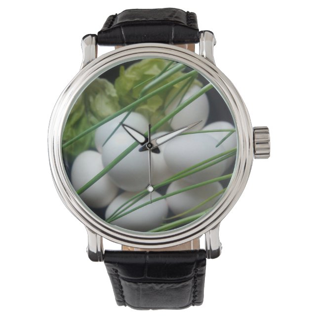 Funny Boiled Eggs Watch Armbanduhr (Vorderseite)