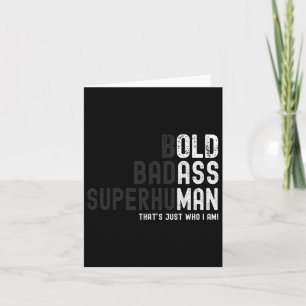 Funny Bold Bad Superhuman Old Man Vater Grandpa Fa Karte
